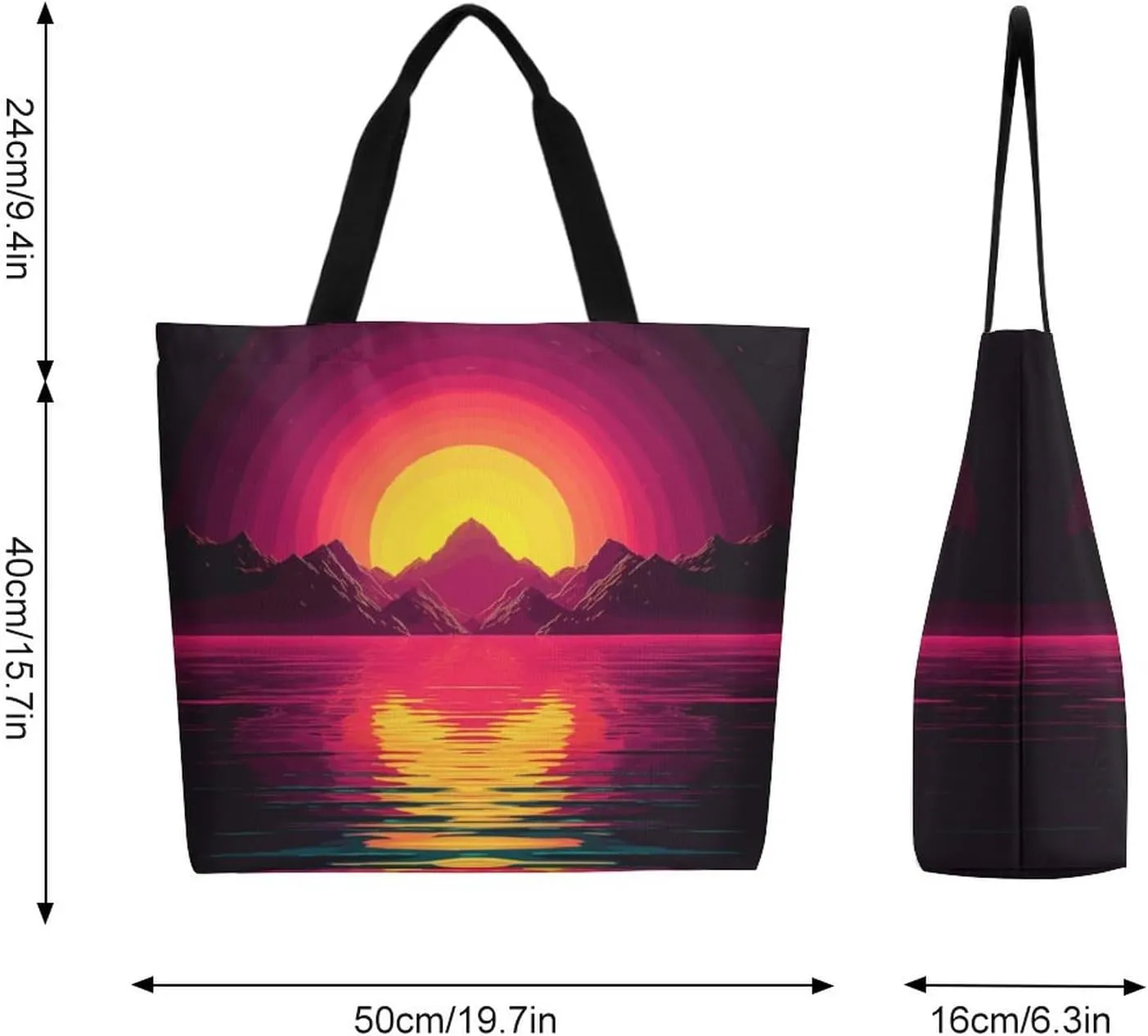 Canvas Tote Bag Large Women Casual Shoulder Bag Handbag Reusable Beach Shopping Grocery Bag For Outdoors