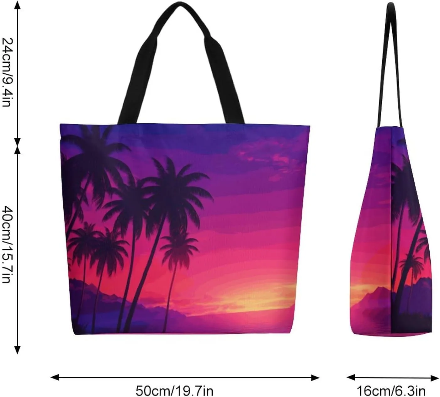 Canvas Tote Bag Large Women Casual Shoulder Bag Handbag Reusable Beach Shopping Grocery Bag For Outdoors