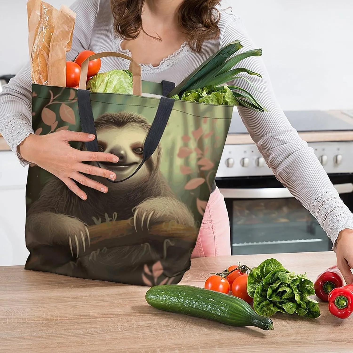 Canvas Tote Bag Large Women Casual Shoulder Bag Handbag Reusable Beach Shopping Grocery Bag For Outdoors