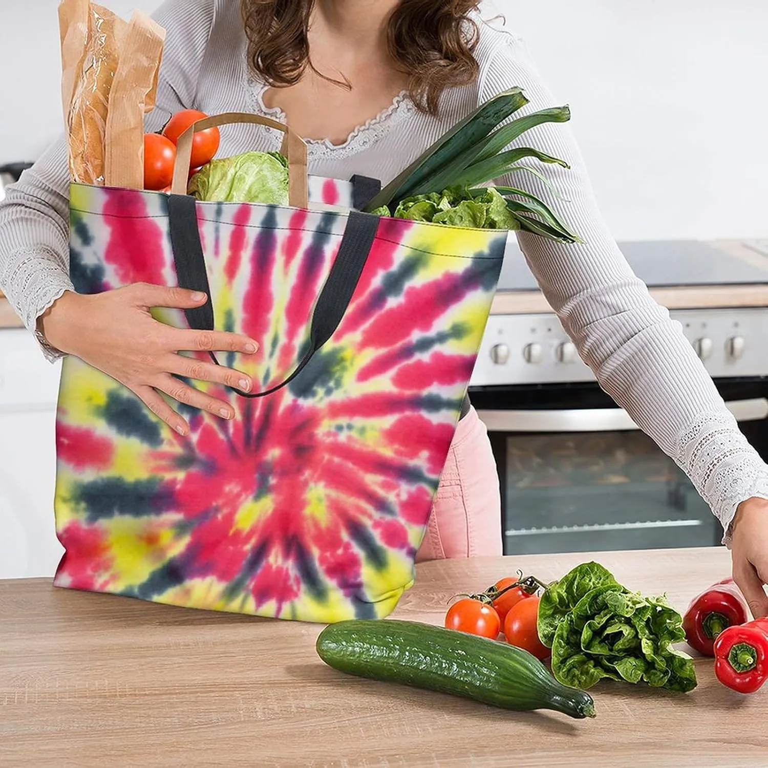 Canvas Tote Bag Large Women Casual Shoulder Bag Handbag Reusable Beach Shopping Grocery Bag For Outdoors