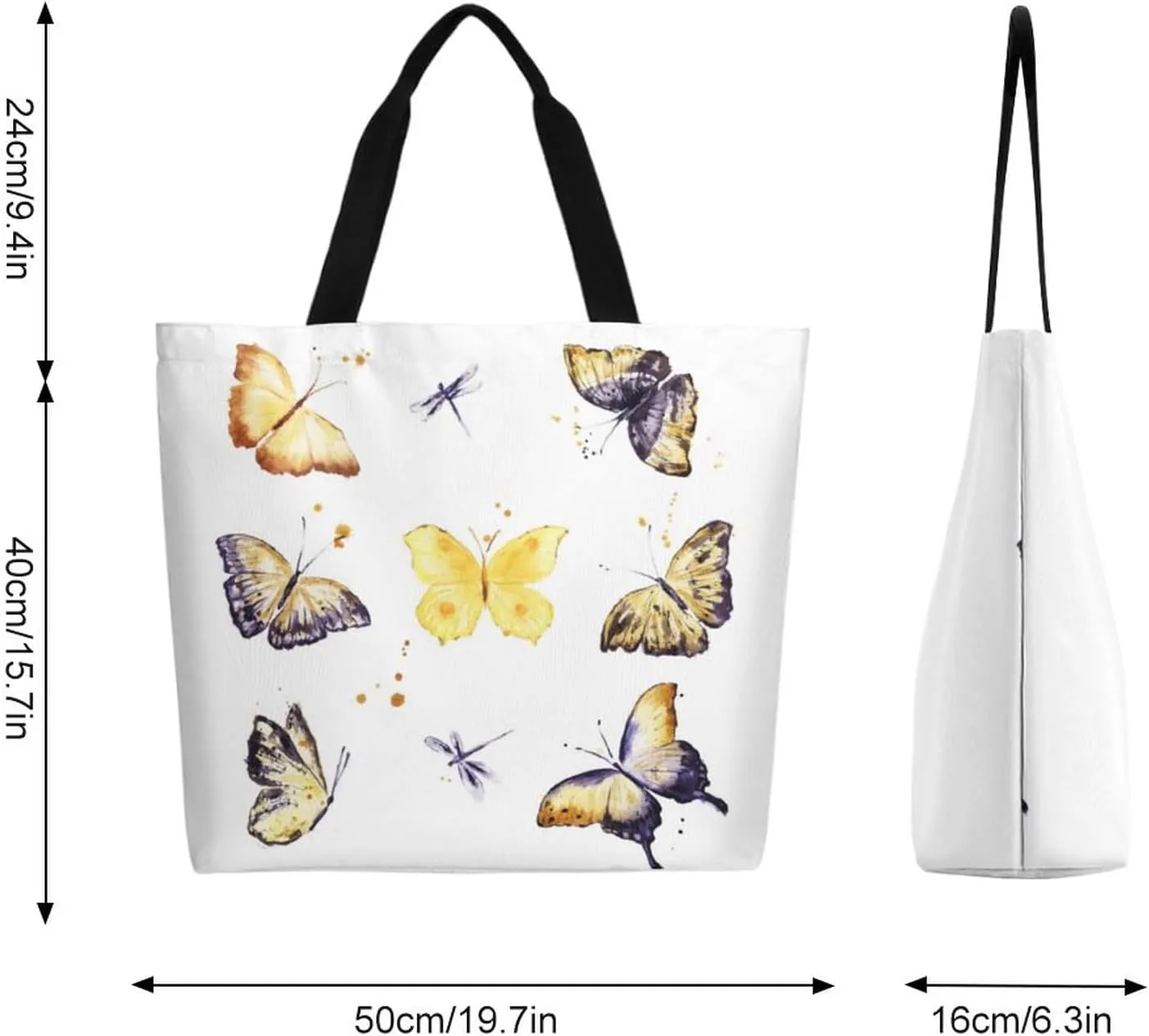 Canvas Tote Bag Large Women Casual Shoulder Bag Handbag Reusable Beach Shopping Grocery Bag For Outdoors