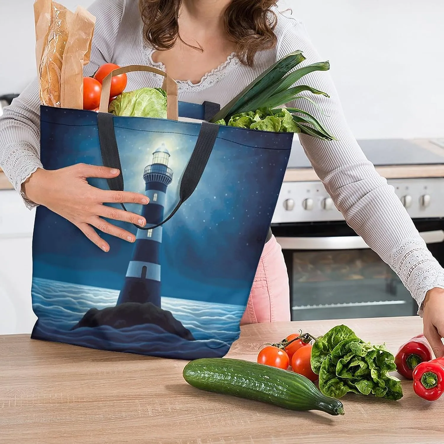 Canvas Tote Bag Large Women Casual Shoulder Bag Handbag Reusable Beach Shopping Grocery Bag For Outdoors