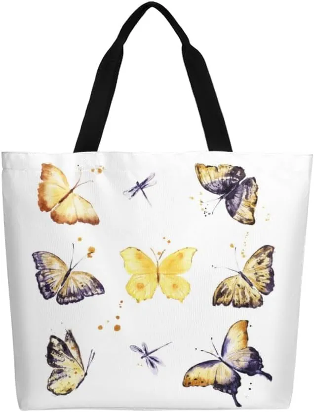 Canvas Tote Bag Large Women Casual Shoulder Bag Handbag Reusable Beach Shopping Grocery Bag For Outdoors