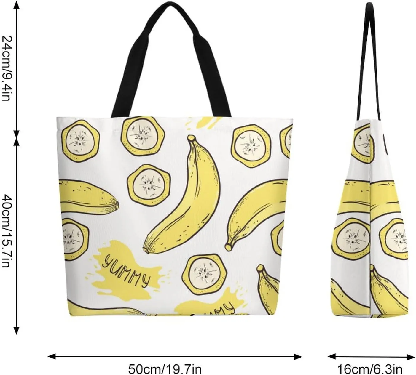 Canvas Tote Bag Large Women Casual Shoulder Bag Handbag Reusable Beach Shopping Grocery Bag For Outdoors