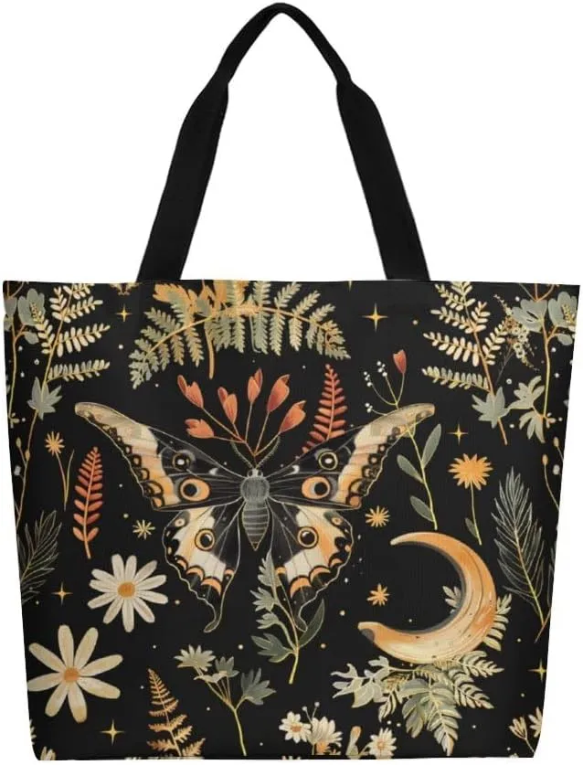 Canvas Tote Bag Large Women Casual Shoulder Bag Handbag Reusable Beach Shopping Grocery Bag For Outdoors