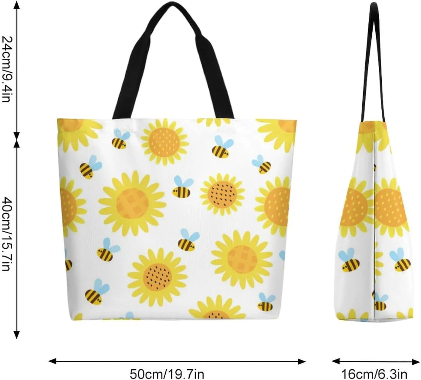 Canvas Tote Bag Large Women Casual Shoulder Bag Handbag Reusable Beach Shopping Grocery Bag For Outdoors