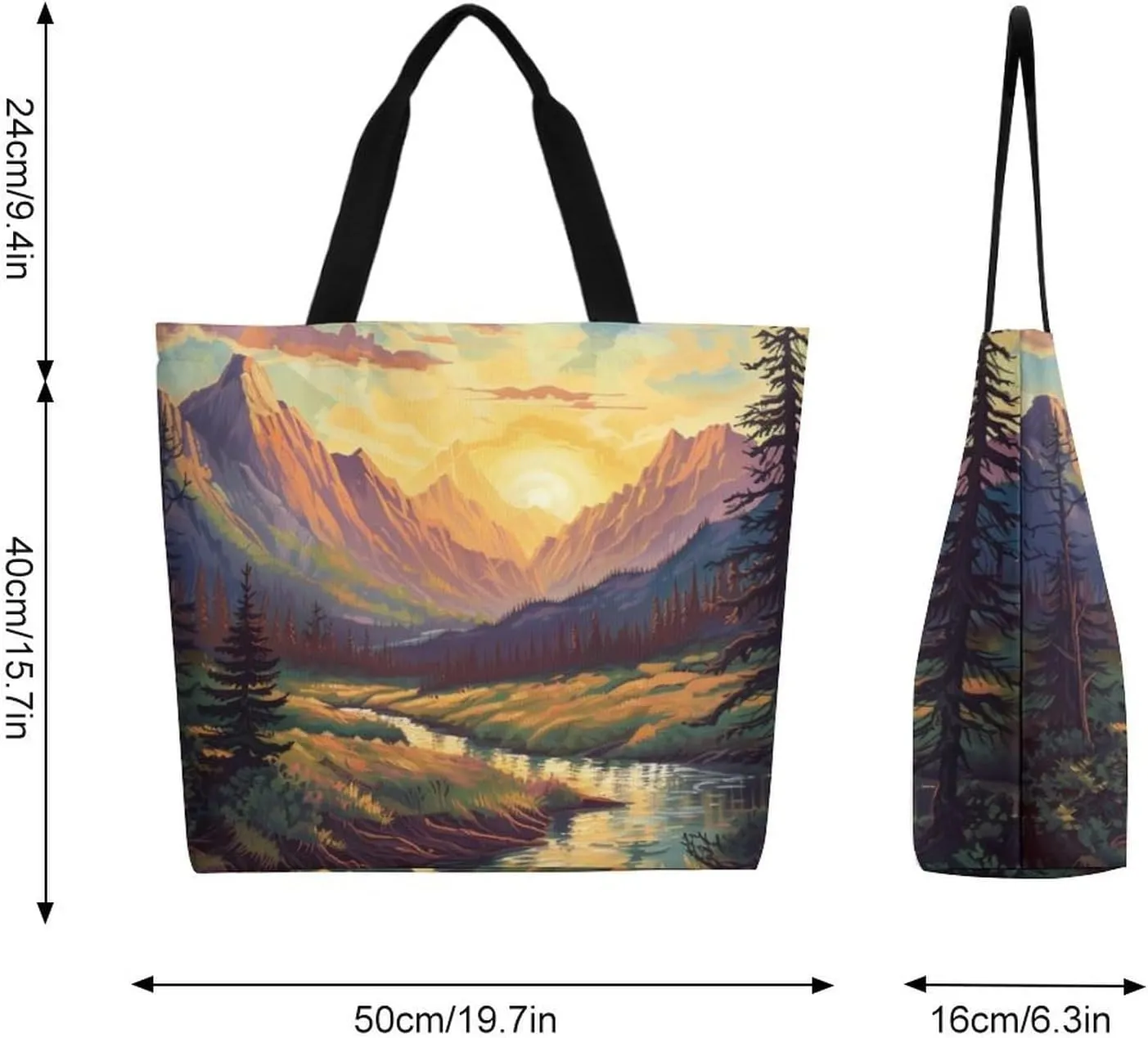 Canvas Tote Bag Large Women Casual Shoulder Bag Handbag Reusable Beach Shopping Grocery Bag For Outdoors