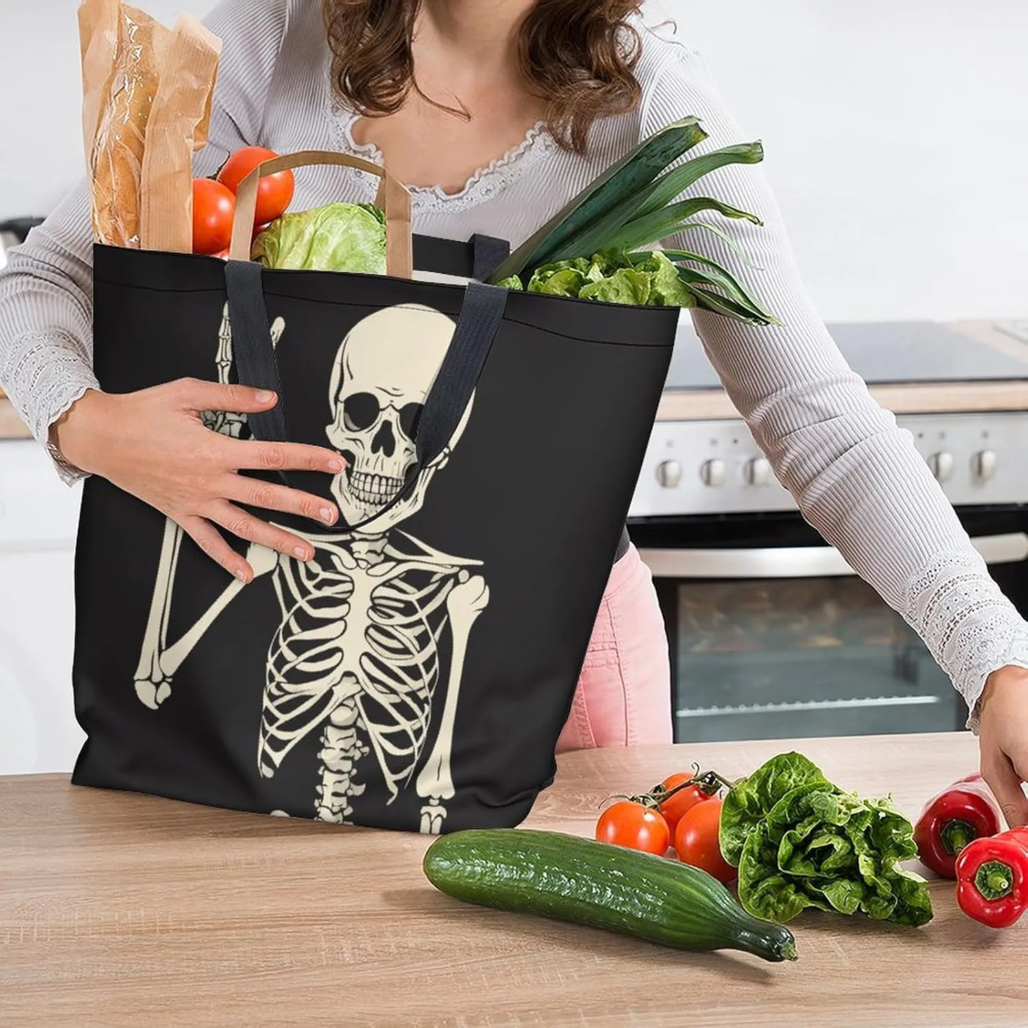 Canvas Tote Bag Large Women Casual Shoulder Bag Handbag Reusable Beach Shopping Grocery Bag For Outdoors