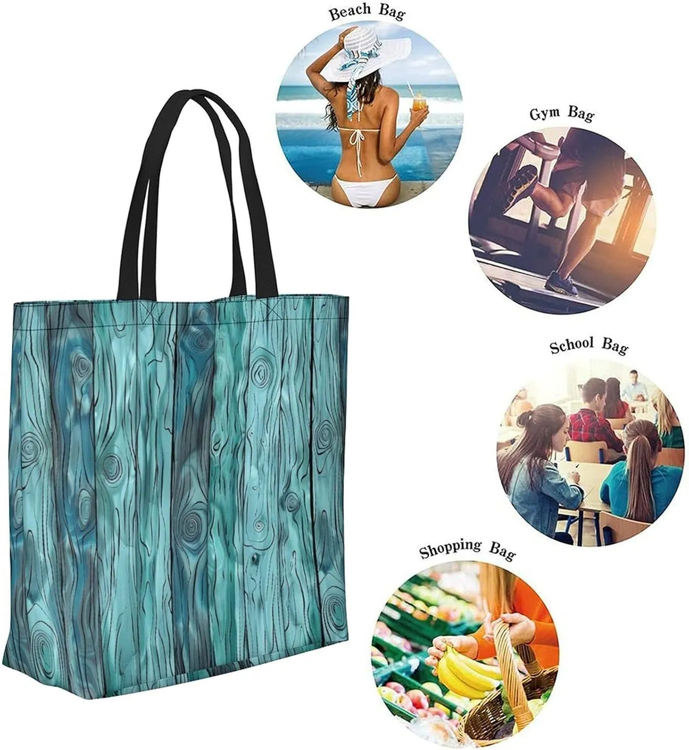 Canvas Tote Bag Large Women Casual Shoulder Bag Handbag Reusable Beach Shopping Grocery Bag For Outdoors