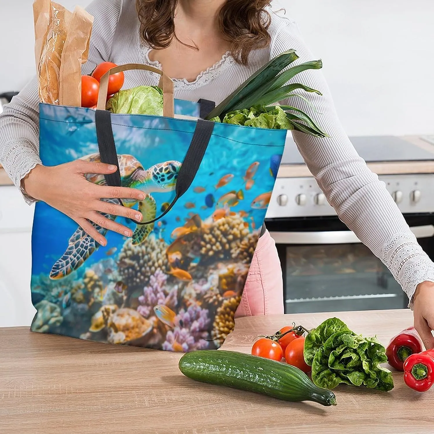 Canvas Tote Bag Large Women Casual Shoulder Bag Handbag Reusable Beach Shopping Grocery Bag For Outdoors