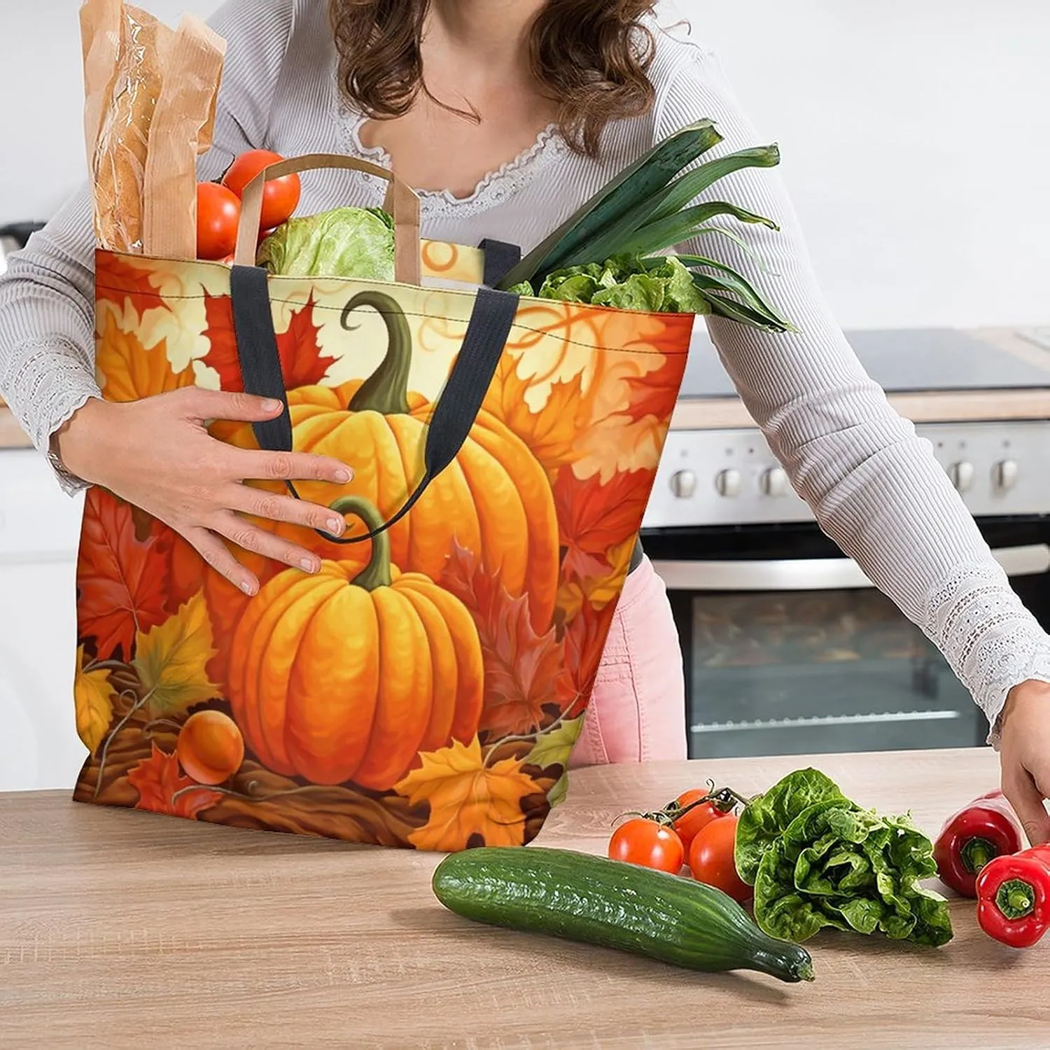 Canvas Tote Bag Large Women Casual Shoulder Bag Handbag Reusable Beach Shopping Grocery Bag For Outdoors