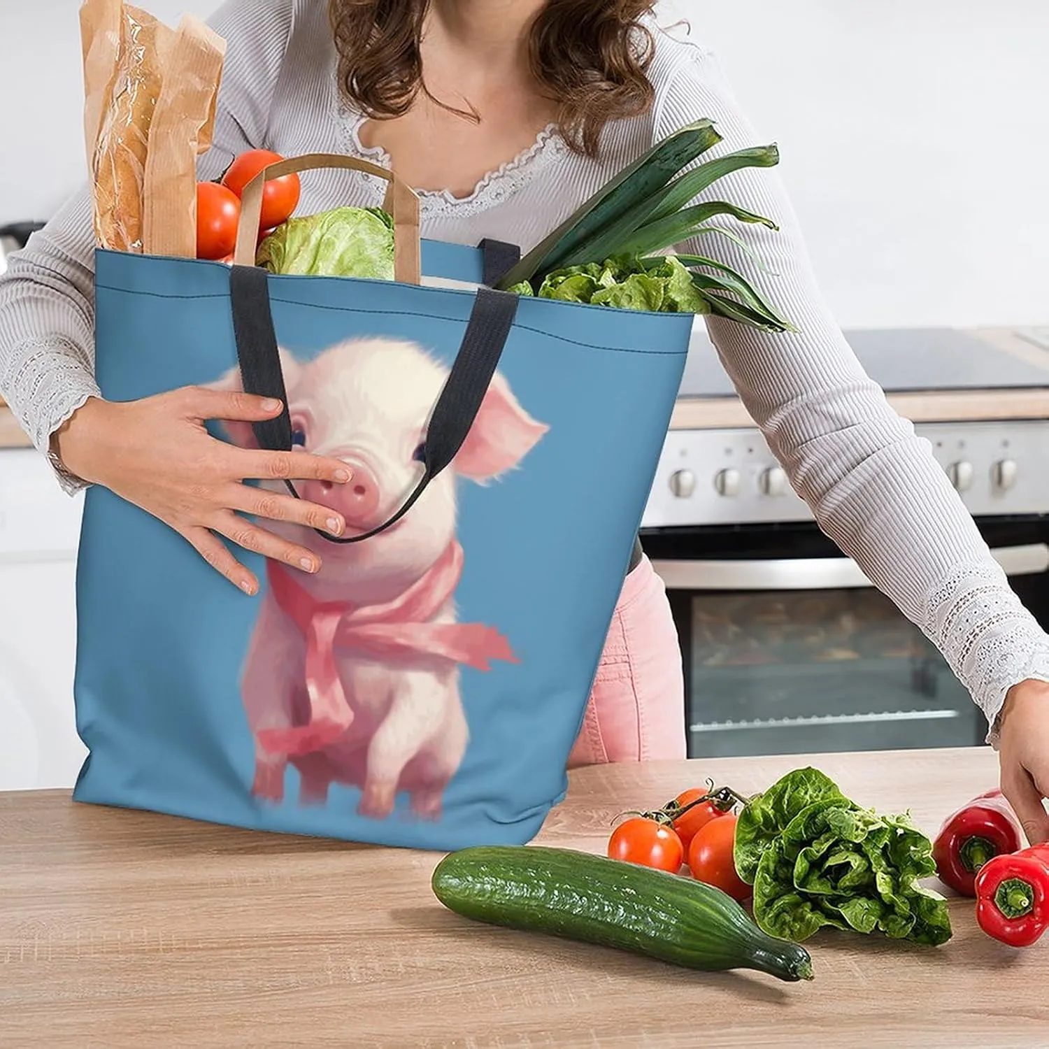 Canvas Tote Bag Large Women Casual Shoulder Bag Handbag Reusable Beach Shopping Grocery Bag For Outdoors