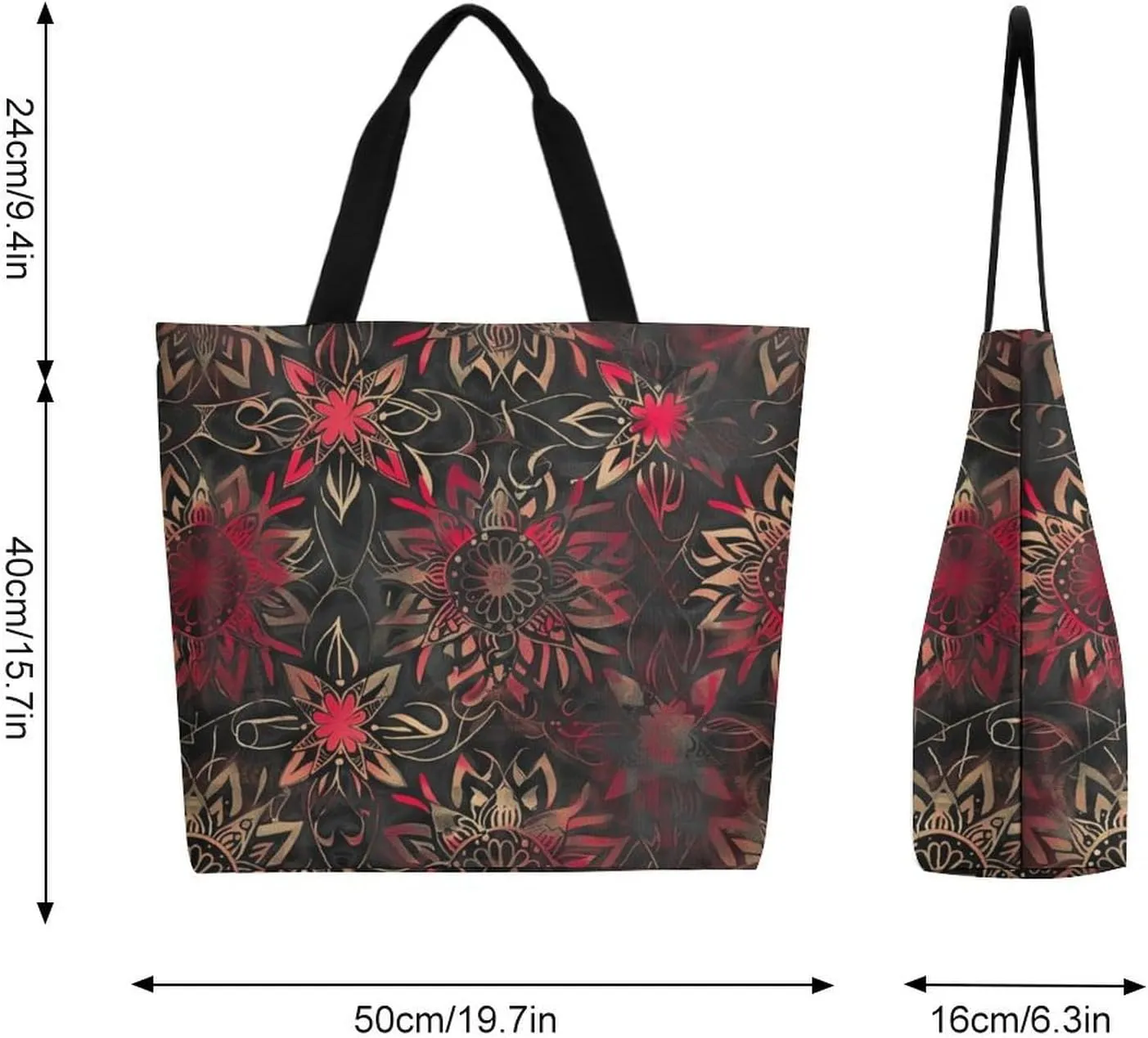 Canvas Tote Bag Large Women Casual Shoulder Bag Handbag Reusable Beach Shopping Grocery Bag For Outdoors