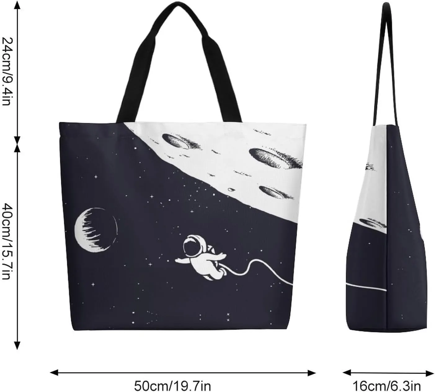 Canvas Tote Bag - Large Women's Casual Shoulder Handbag - Reusable Beach & Shopping Grocery Bag for Outdoors