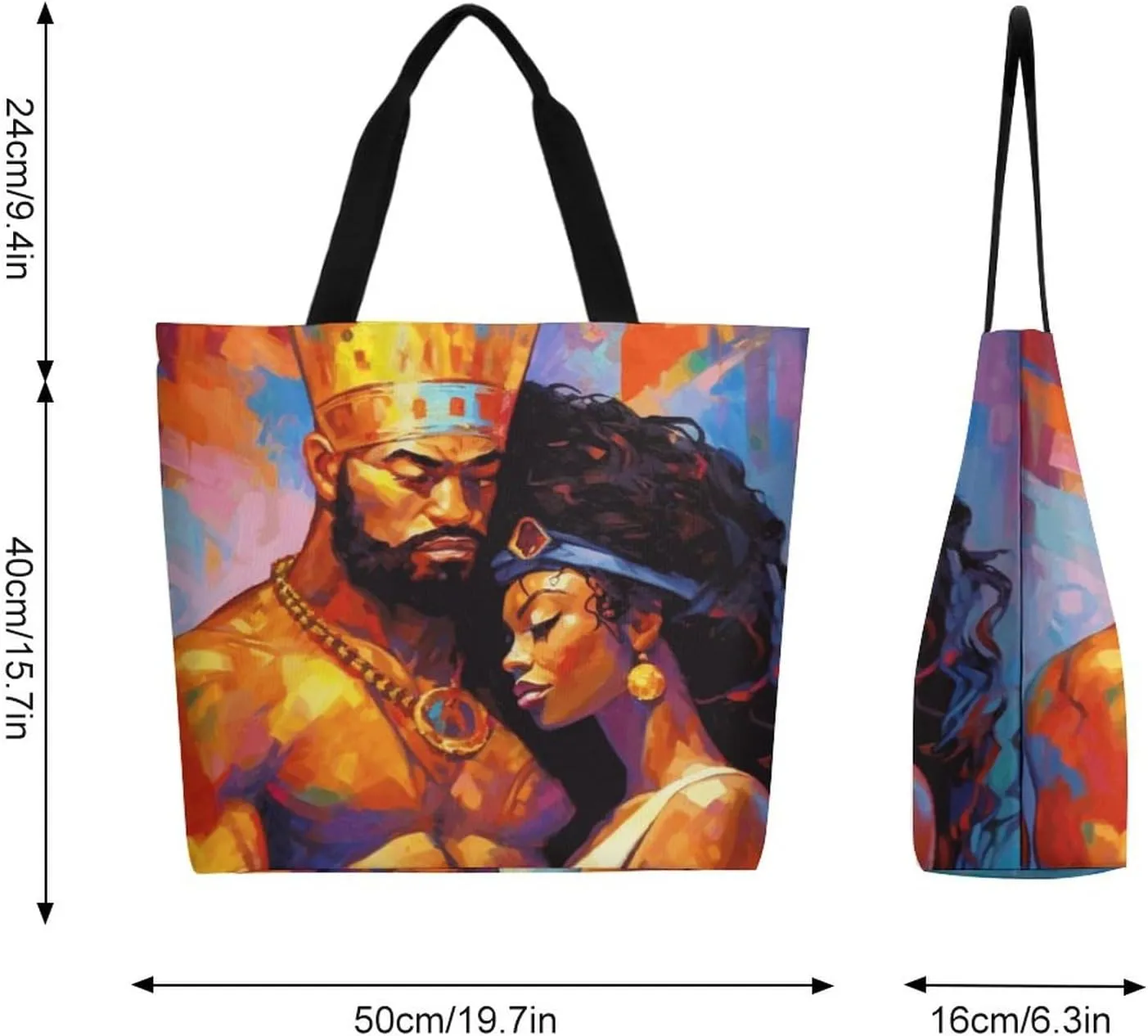 Canvas Tote Bag - Large Women's Casual Shoulder Handbag - Reusable Beach & Shopping Grocery Bag for Outdoors