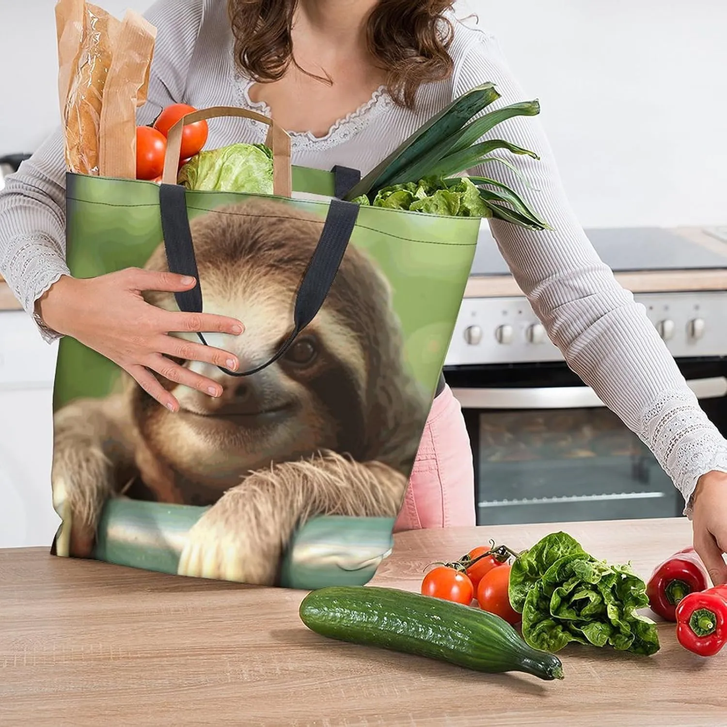 Canvas Tote Bag - Large Women's Casual Shoulder Handbag - Reusable Beach & Shopping Grocery Bag for Outdoors