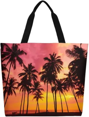 Canvas Tote Bag - Large Women's Casual Shoulder Handbag - Reusable Beach & Shopping Grocery Bag for Outdoors