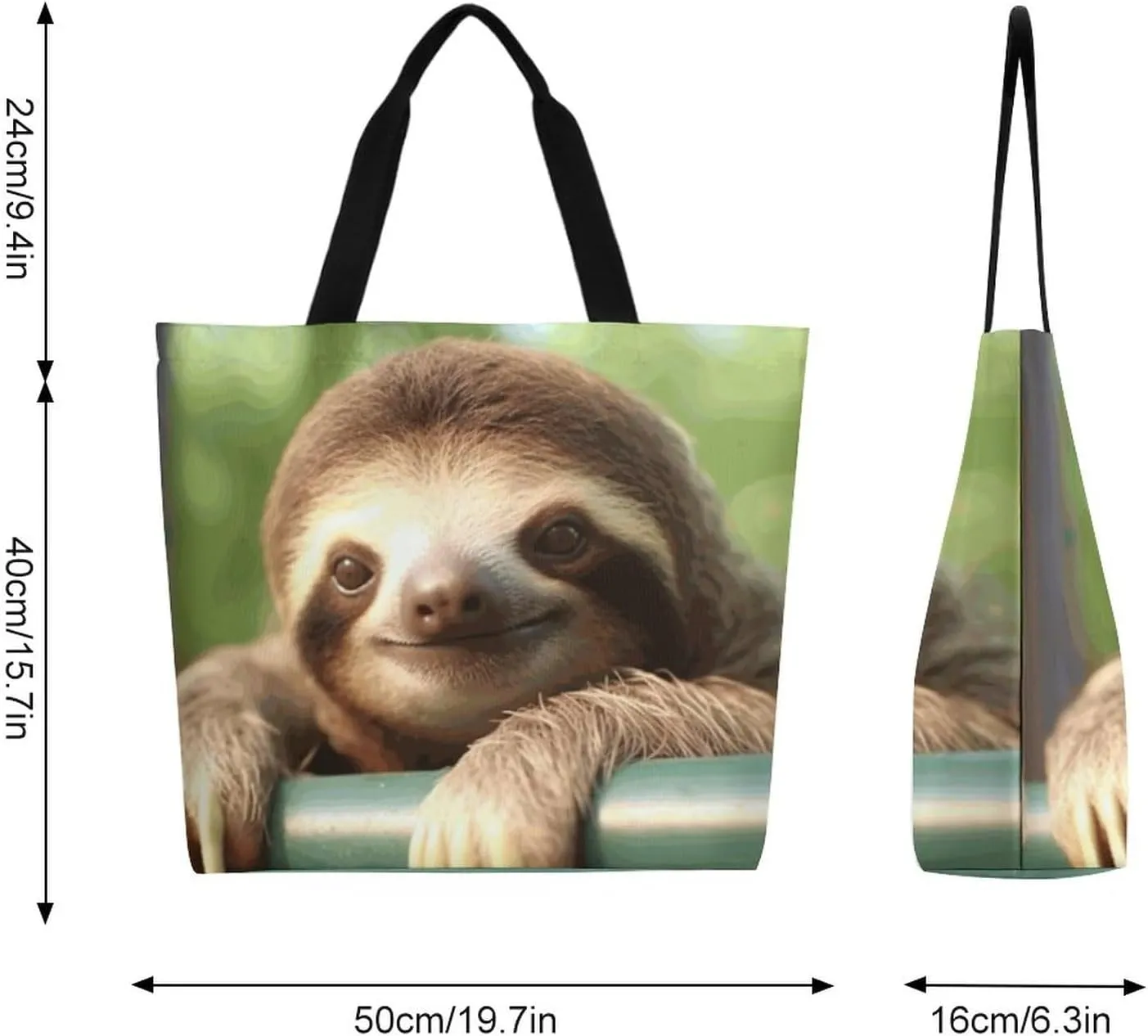 Canvas Tote Bag - Large Women's Casual Shoulder Handbag - Reusable Beach & Shopping Grocery Bag for Outdoors
