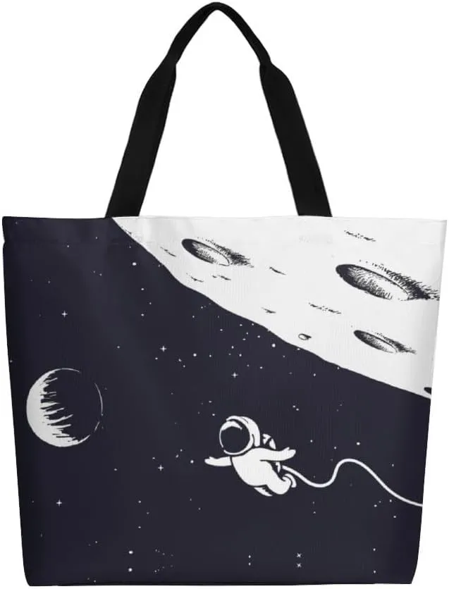 Canvas Tote Bag - Large Women's Casual Shoulder Handbag - Reusable Beach & Shopping Grocery Bag for Outdoors