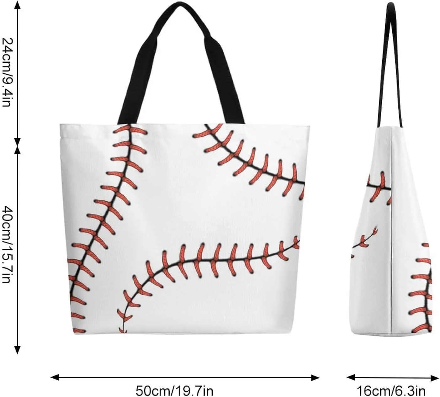 Canvas Tote Bag - Large Women's Casual Shoulder Handbag - Reusable Beach & Shopping Grocery Bag for Outdoors