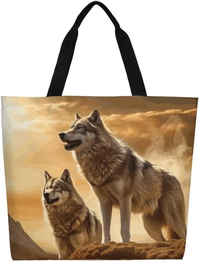 Canvas Tote Bag - Large Women's Casual Shoulder Handbag - Reusable Beach & Shopping Grocery Bag for Outdoors