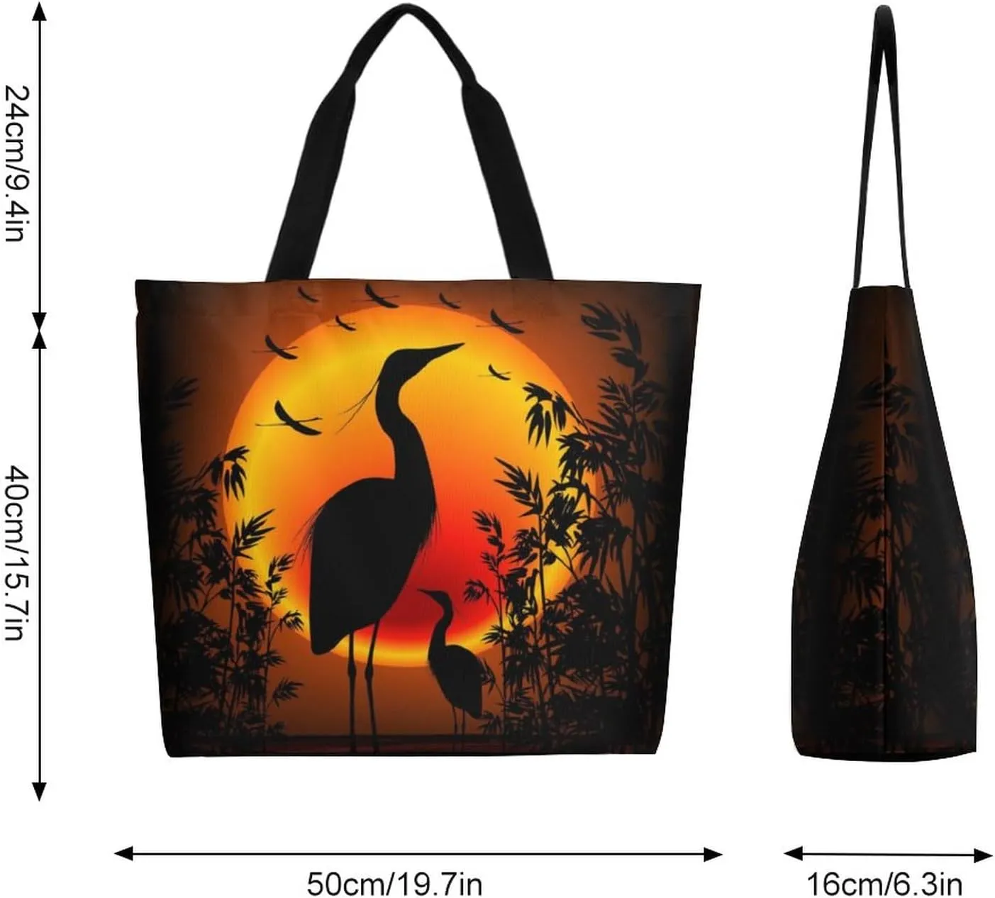Canvas Tote Bag - Large Women's Casual Shoulder Handbag - Reusable Beach & Shopping Grocery Bag for Outdoors
