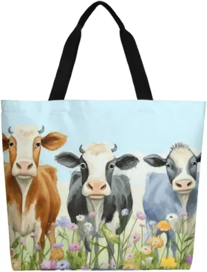 Canvas Tote Bag - Large Women's Casual Shoulder Handbag - Reusable Beach Shopping Grocery Bag for Outdoors