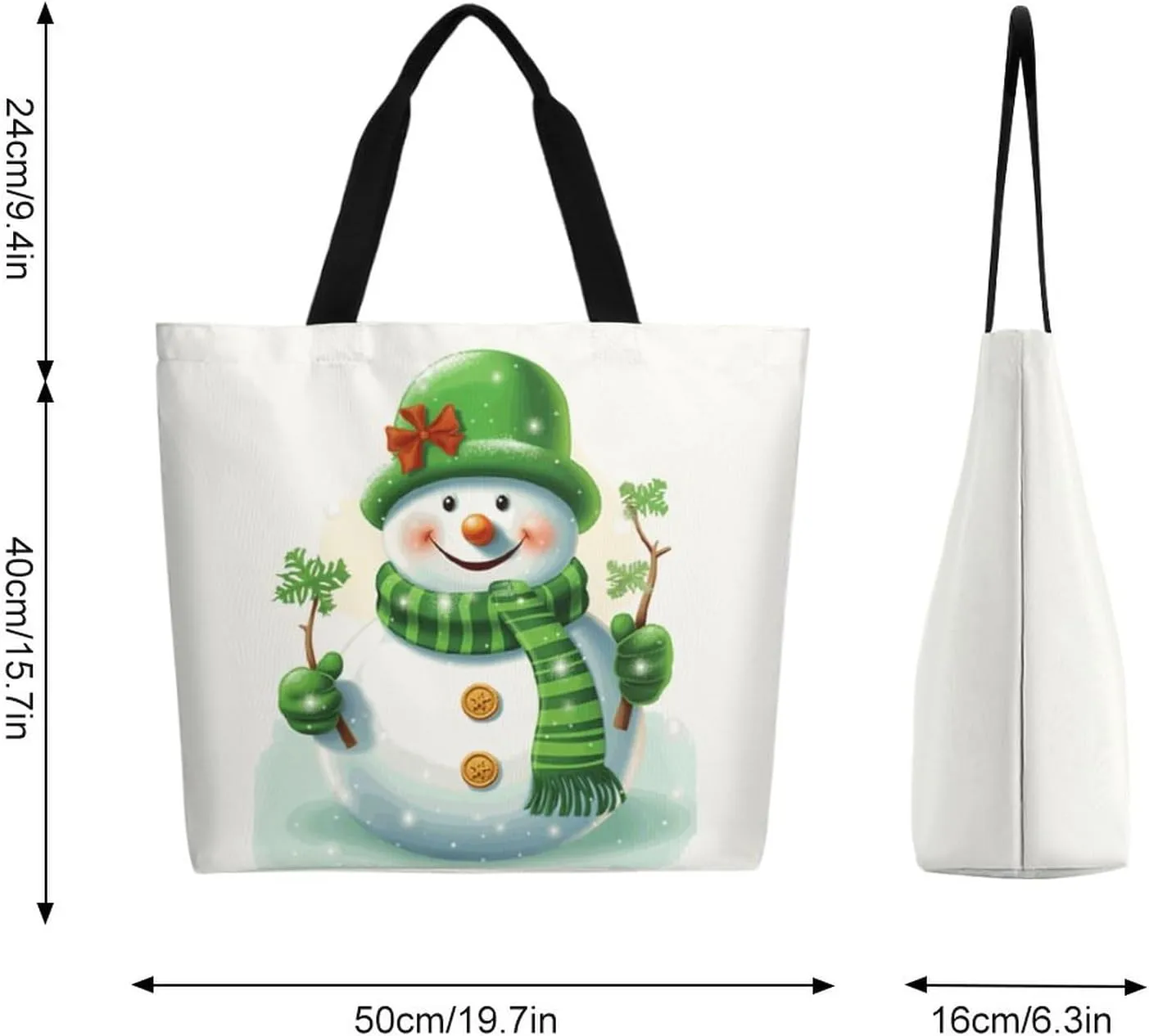 Canvas Tote Bag - Large Women's Casual Shoulder Handbag - Reusable Beach Shopping Grocery Bag for Outdoors