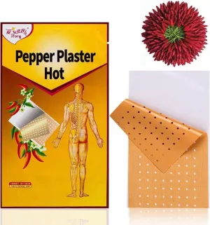 Capsaicin Patches & Pain Patches, Heat Patches for Back, Knee, Neck, Shoulder, Muscle (L (3.94" * 7.09") 20 Count)
