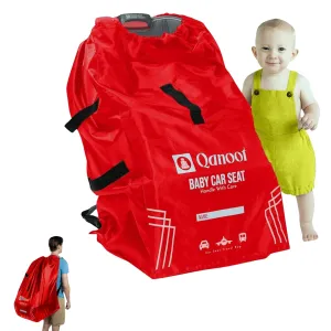 Car Seat Travel Bag for Airplane – Durable Back Pack Style Car Seat Bag, Car Seat Bags for Air Travel, Fits Convertible, Booster Car Seat, and Infant Carrier (Red)