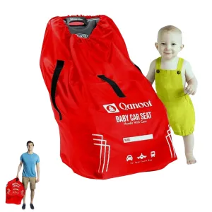 Car Seat Travel Bag for Airplane – Durable Hand carry Style Car Seat Bag, Car Seat Bags for Air Travel, Fits Convertible, Booster Car Seat, and Infant Carrier (Red)