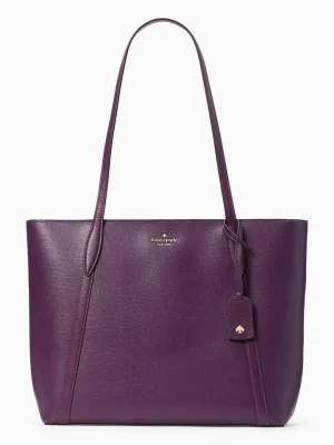 cara refined grain leather large tote