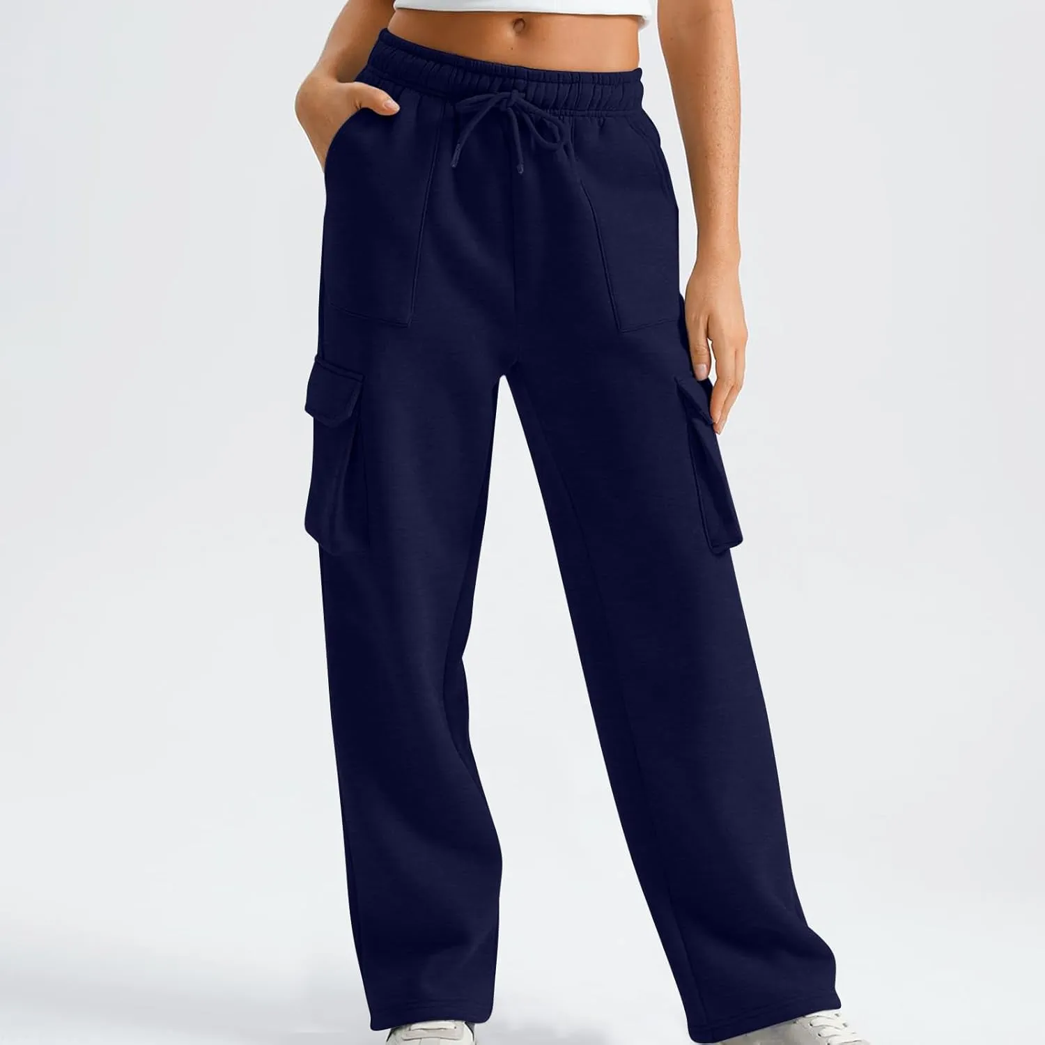 Cargo Sweatpants for Women Wide Leg Hiking Pants Women 2024 Fall Straight Lightweight Outdoor Sweatpants with Pockets
