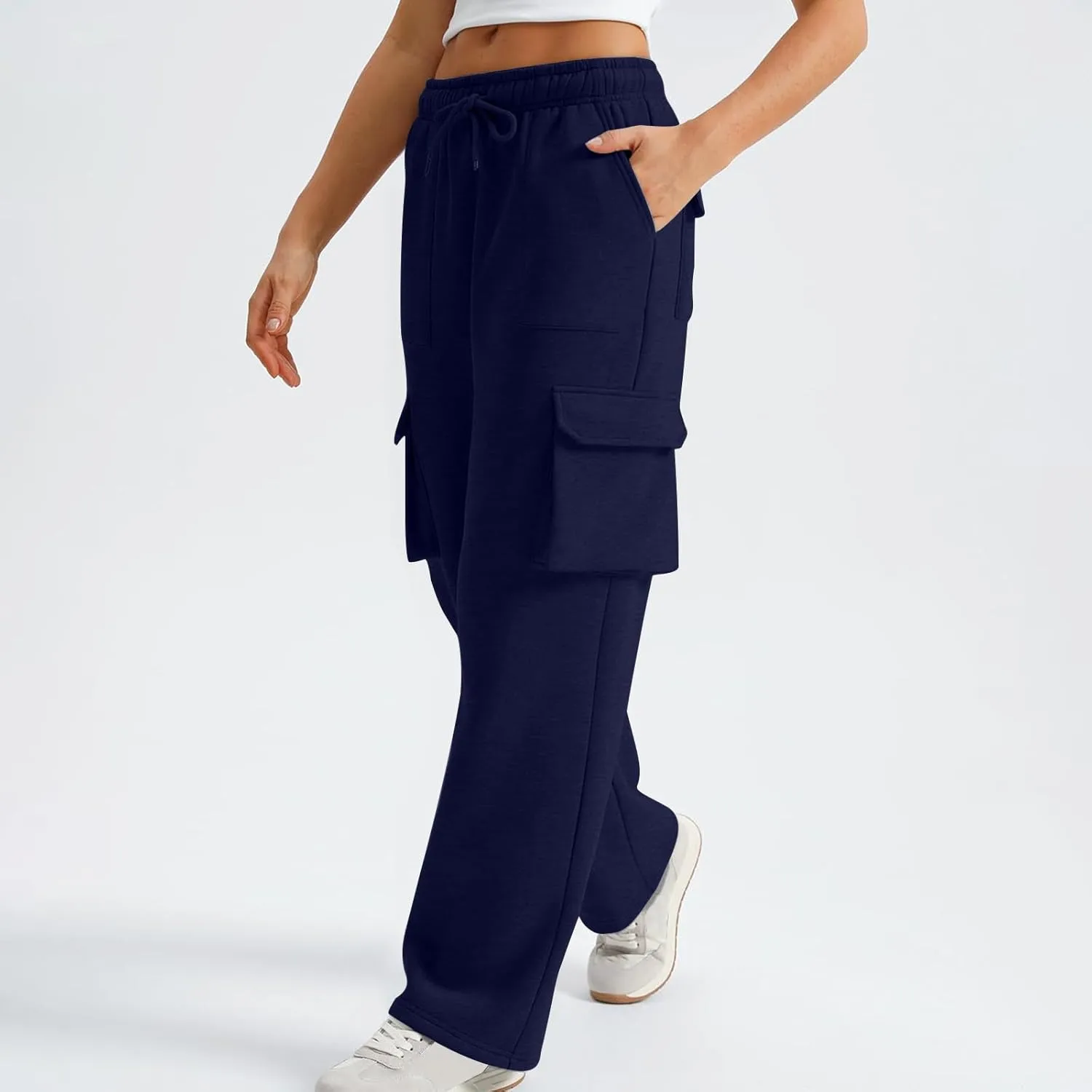 Cargo Sweatpants for Women Wide Leg Hiking Pants Women 2024 Fall Straight Lightweight Outdoor Sweatpants with Pockets