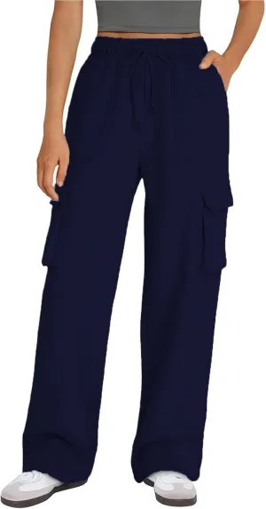 Cargo Sweatpants for Women Wide Leg Hiking Pants Women 2024 Fall Straight Lightweight Outdoor Sweatpants with Pockets