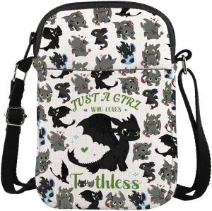 Cartoon Movie Inspired Gift Cartoon Dragon Crossbody Purses Bag HTTYD Fans Gift Berk Dragon Training Academy Messenger Bags