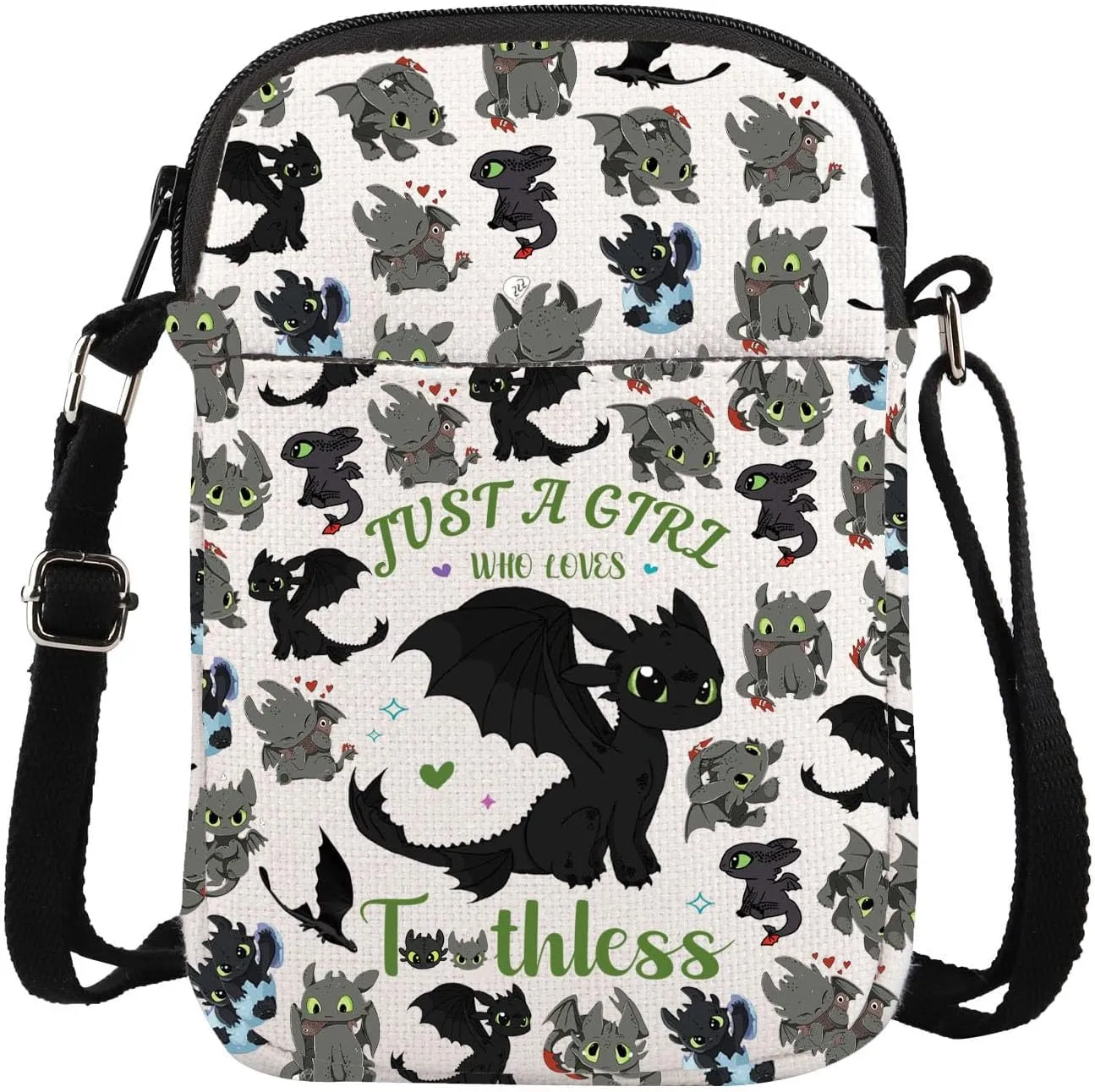 Cartoon Movie Inspired Gift Cartoon Dragon Crossbody Purses Bag HTTYD Fans Gift Berk Dragon Training Academy Messenger Bags