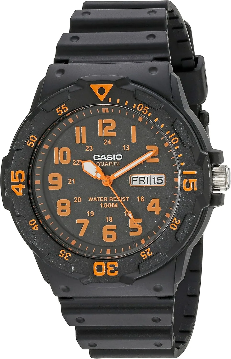Casio MRW200H Series | Unisex Analog Watch | 100M WR | Stainless Steel Case | Resin Band | 2 Hand Analog (HR, Min, SEC) | Date Display | Screw Down Crown/Screw Down Caseback | 3 Year Battery