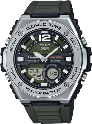 Casio MWQ100 Series | Men’s Digital Watch | 100M WR | Stainless Steel | World Time | Countdown Timer | Auto Calendar | Telememo | Multi Alarms | 100 SEC Chronograph | 10 Year Battery