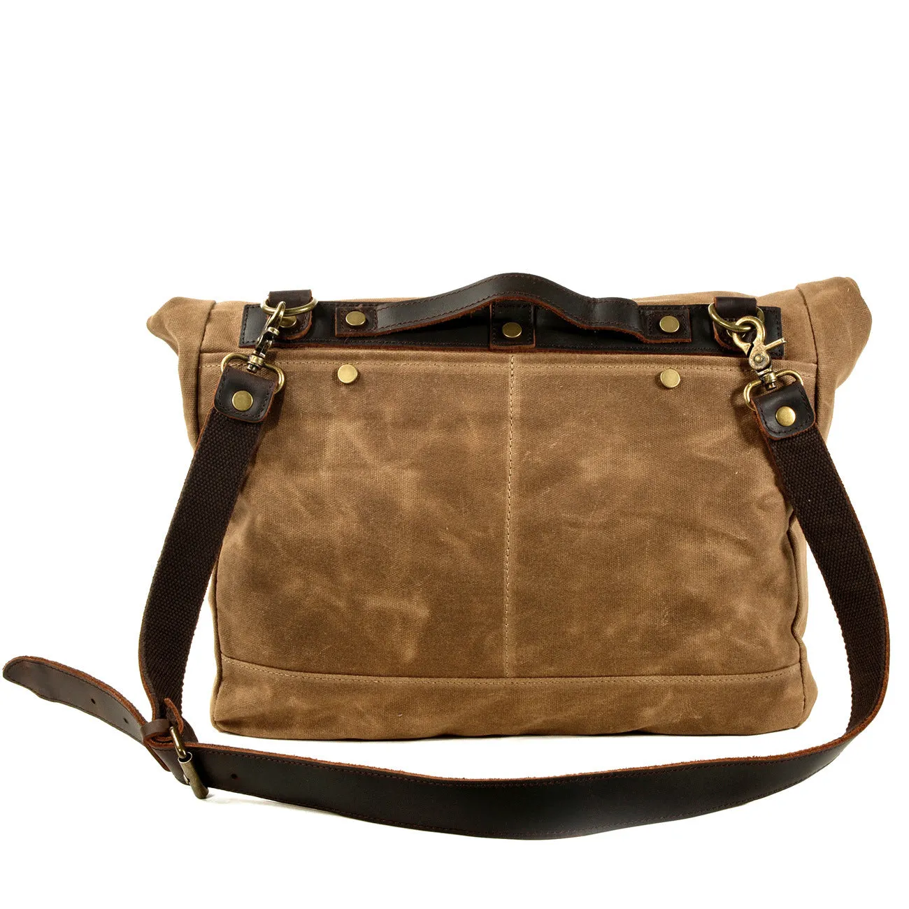 Casual Crossbody Messenger Bag with Rolltop Design