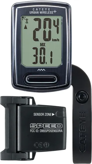 CATEYE Urban Wireless  Bike Computer – Analog Wireless, Speedometer & Odometer, Calorie Tracking, FlexTight™ Mount, Auto Start/Stop, Programmable Odometer, Backlit Display (OF-100)
