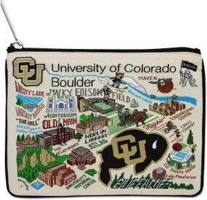 Catstudio Zipper Pouch, University of Colorado Boulder Travel Toiletry Bag, 5 x 7, Ideal Makeup Bag, Dog Treat Pouch, or Purse Pouch to Organize Supplies for Grads & Alumni