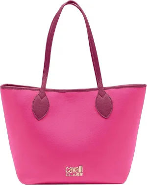 Cavalli Class Pink Large Everyday Soft Large Shopper Tote Bag for womens