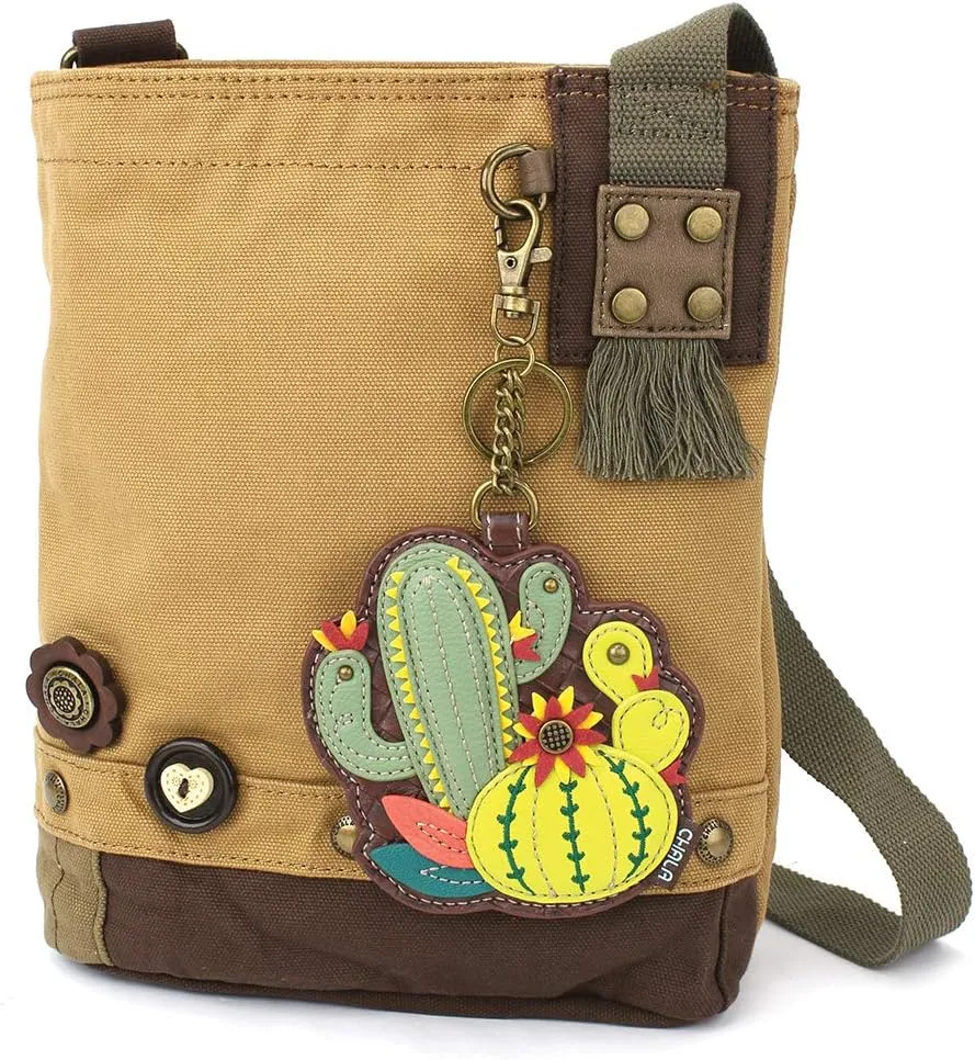 Chala Patch Cross-Body Women Handbag Canvas Messenger Bag