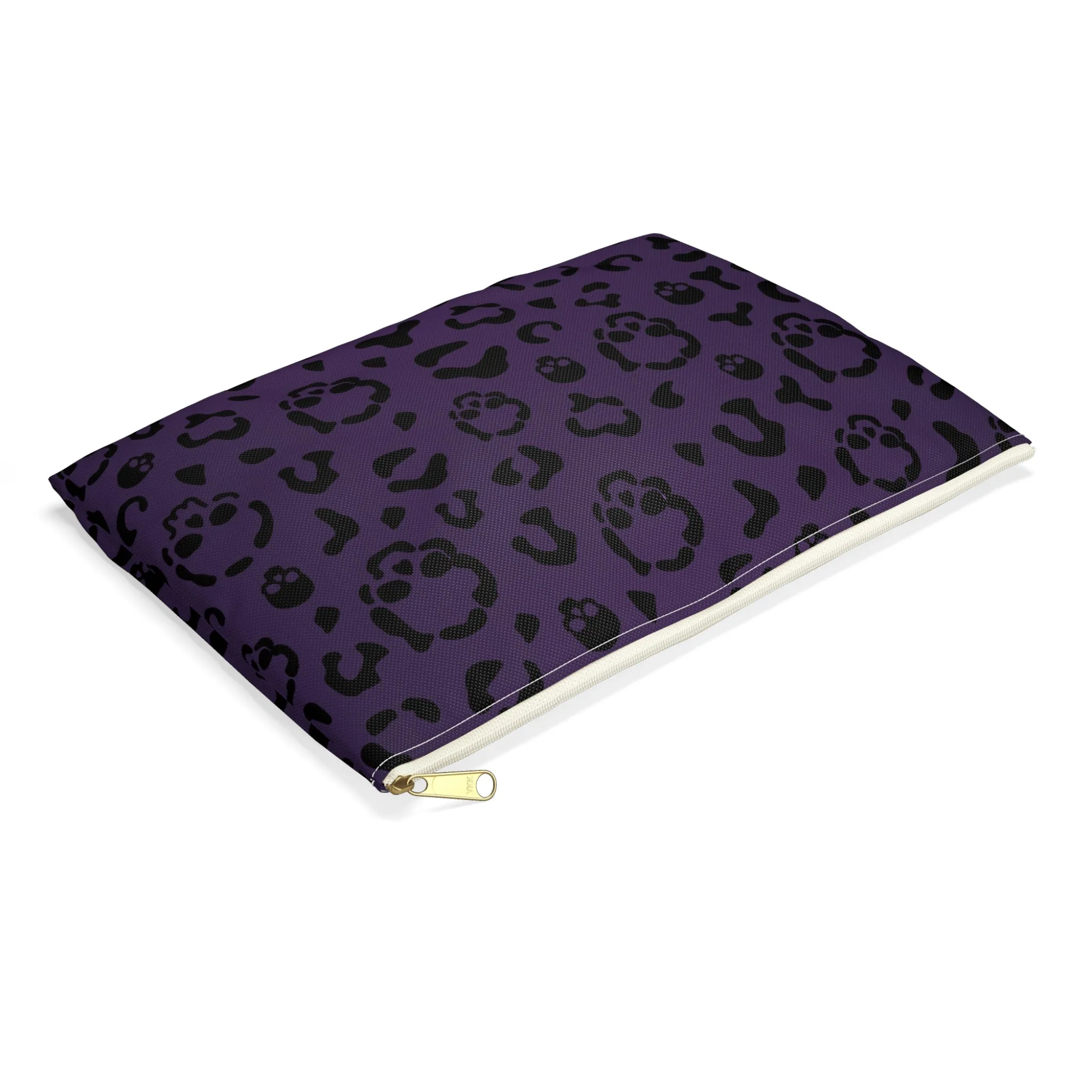 Cheetah Skulls in Purple Accessory Pouch