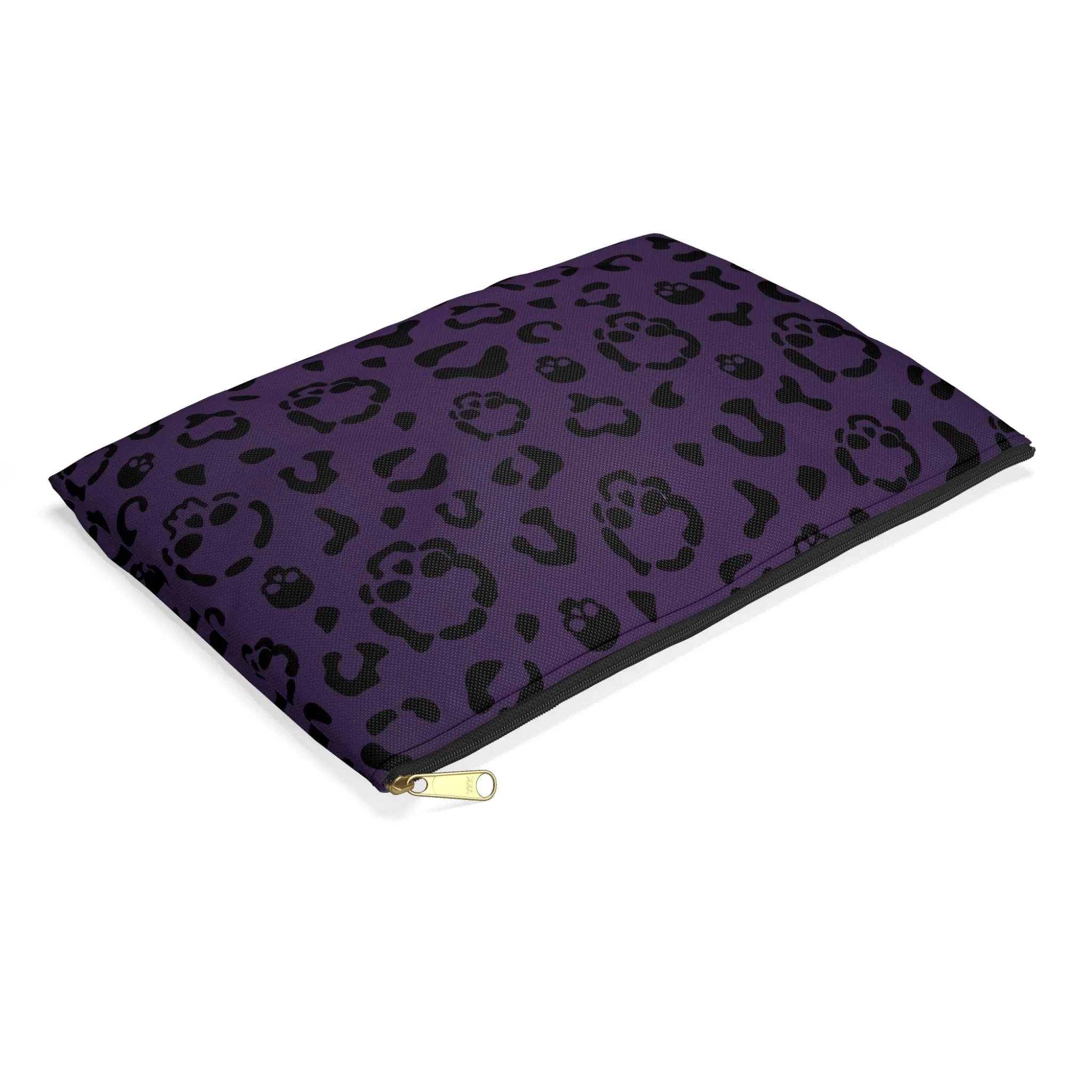 Cheetah Skulls in Purple Accessory Pouch