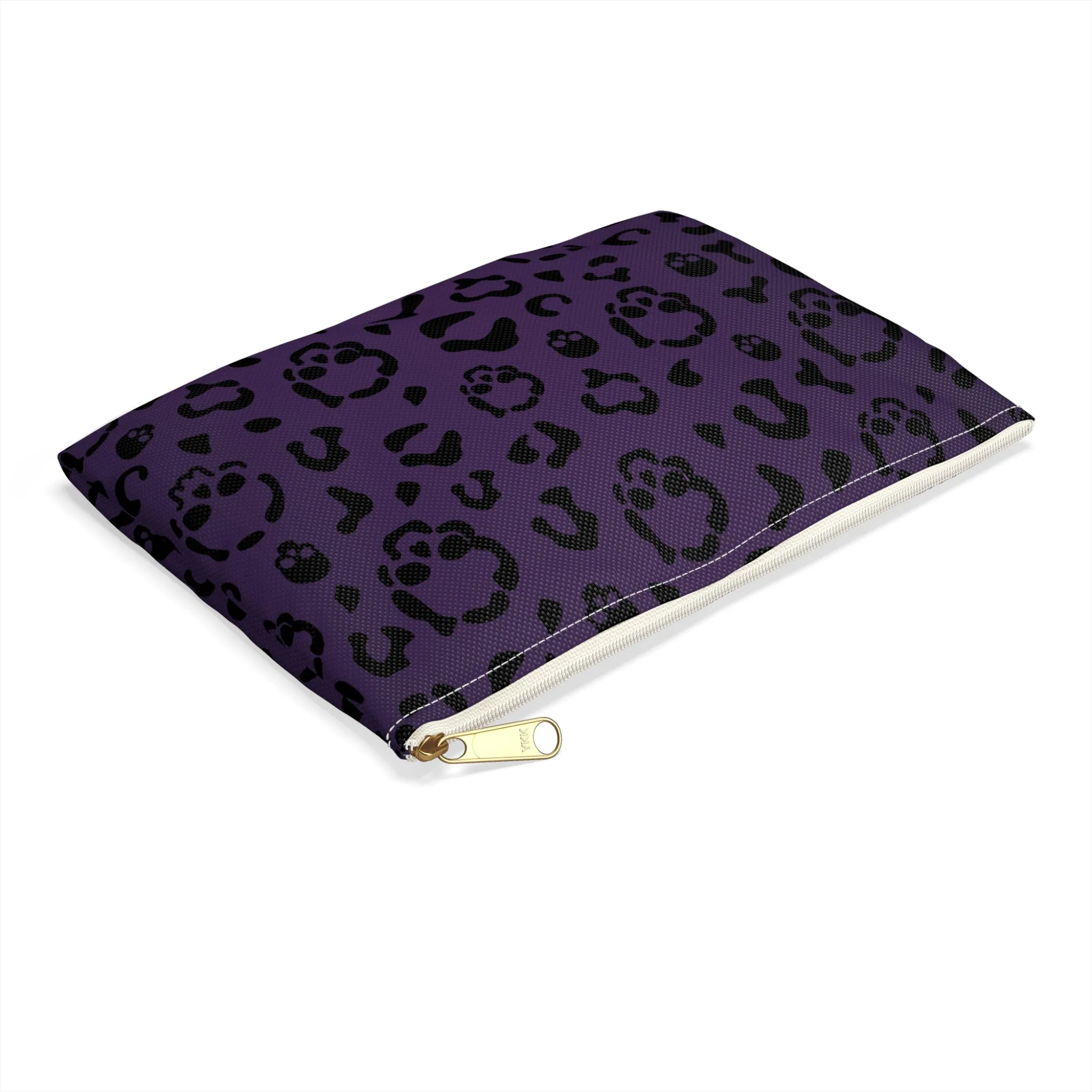 Cheetah Skulls in Purple Accessory Pouch