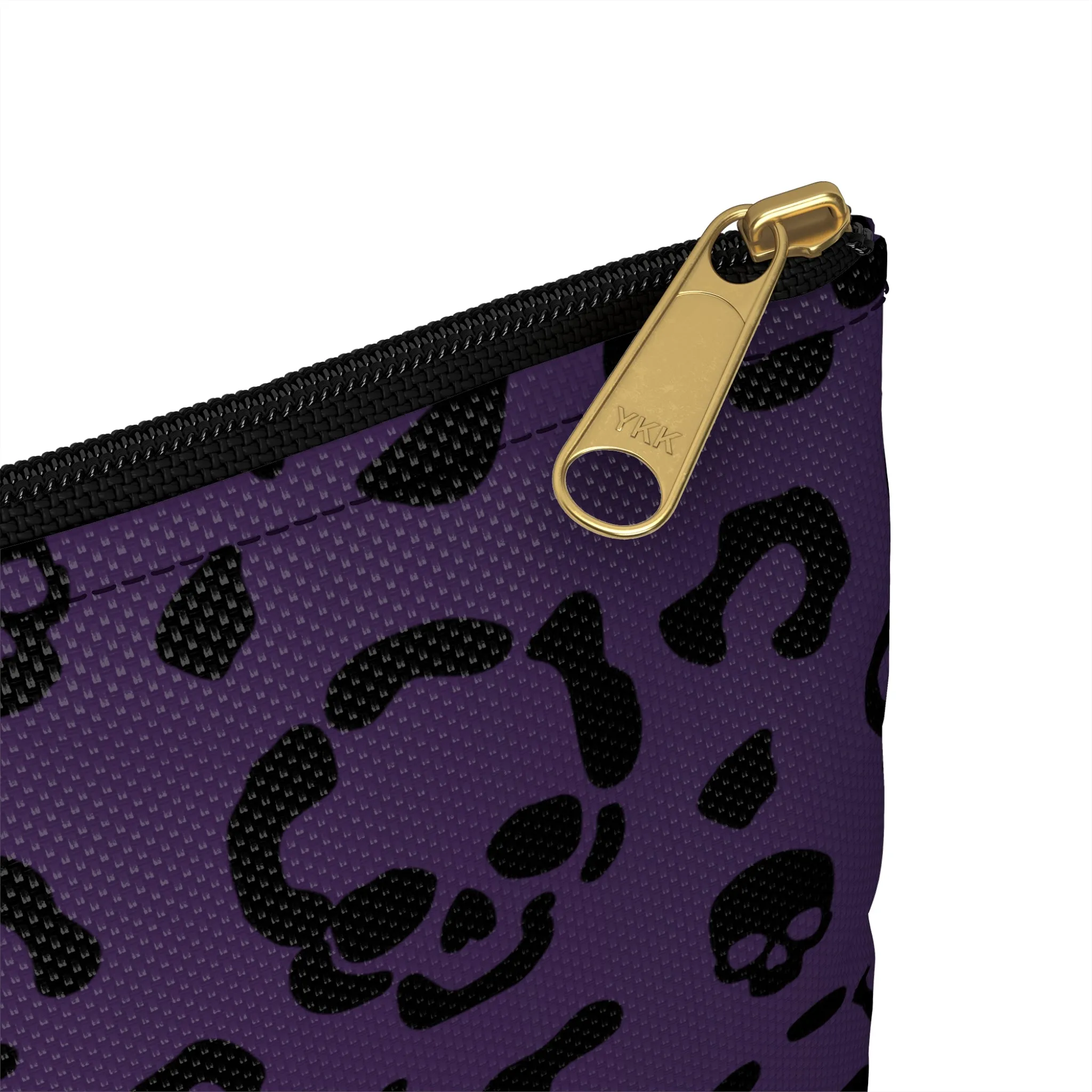 Cheetah Skulls in Purple Accessory Pouch