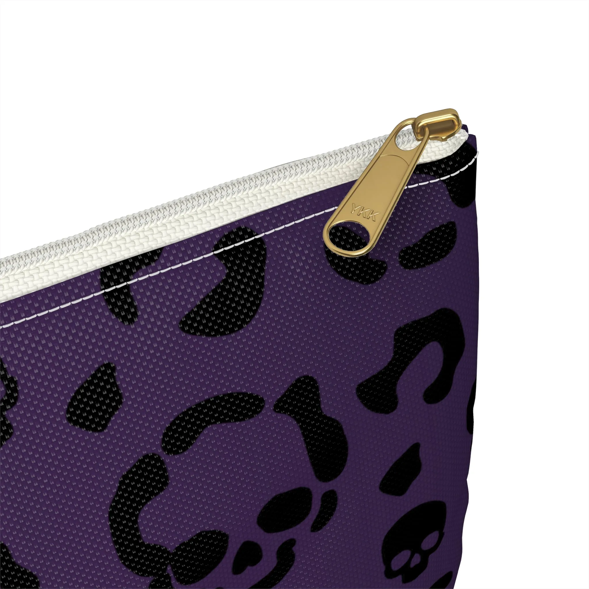 Cheetah Skulls in Purple Accessory Pouch