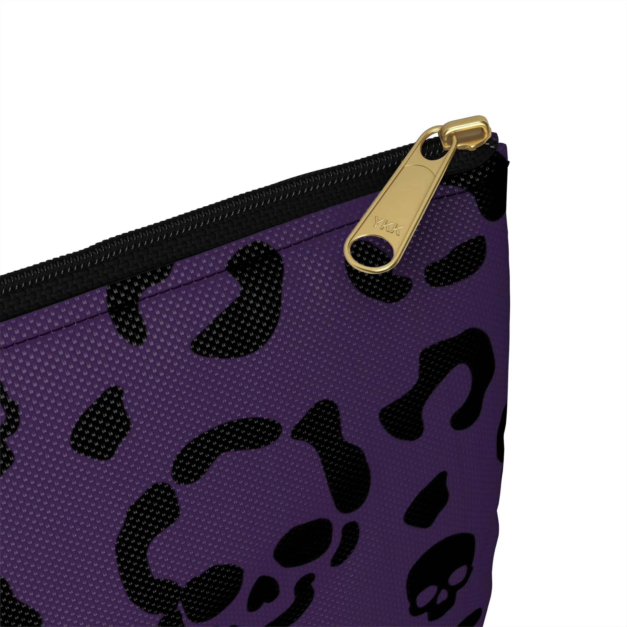 Cheetah Skulls in Purple Accessory Pouch
